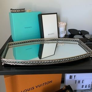 Silver mirror tray